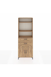 Arges Dolap 4 Raflı 2 Çekmeceli 2 Kapaklı 88x30x243 Çam-Çam