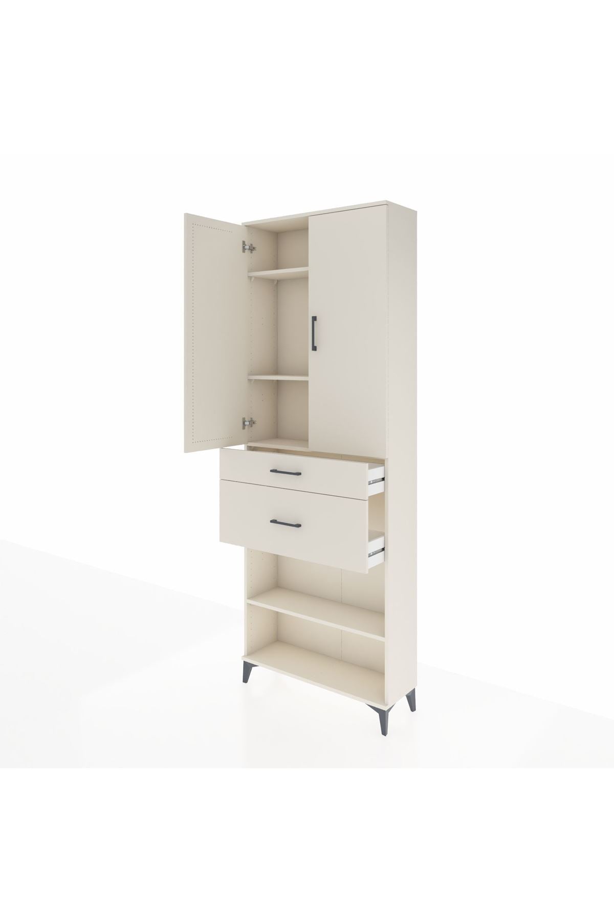 Arges Dolap 4 Raflı 2 Çekmeceli 2 Kapaklı 88x30x243 Aytaşı-Aytaşı