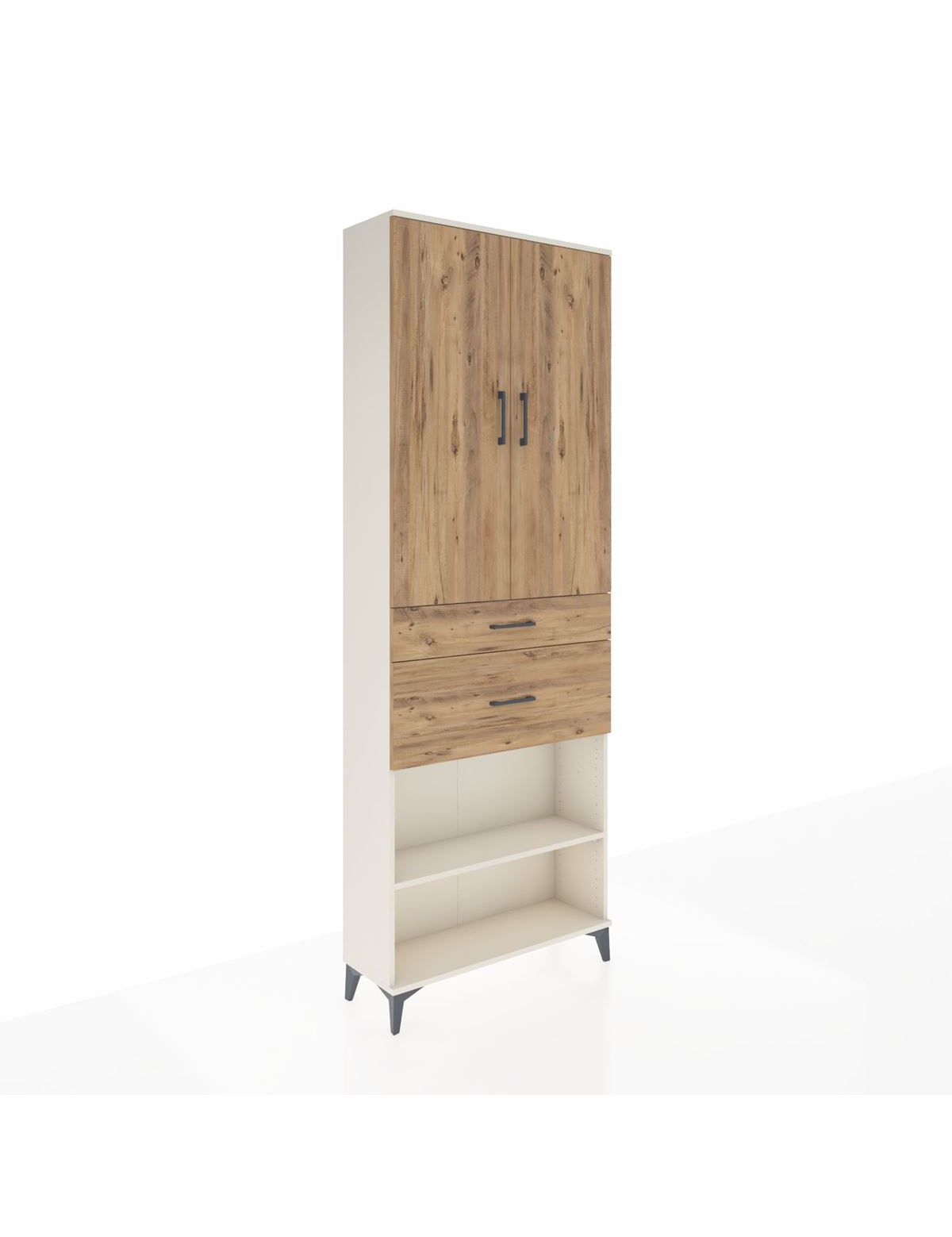 Arges Dolap 4 Raflı 2 Çekmeceli 2 Kapaklı 88x30x243 Aytaşı-Çam