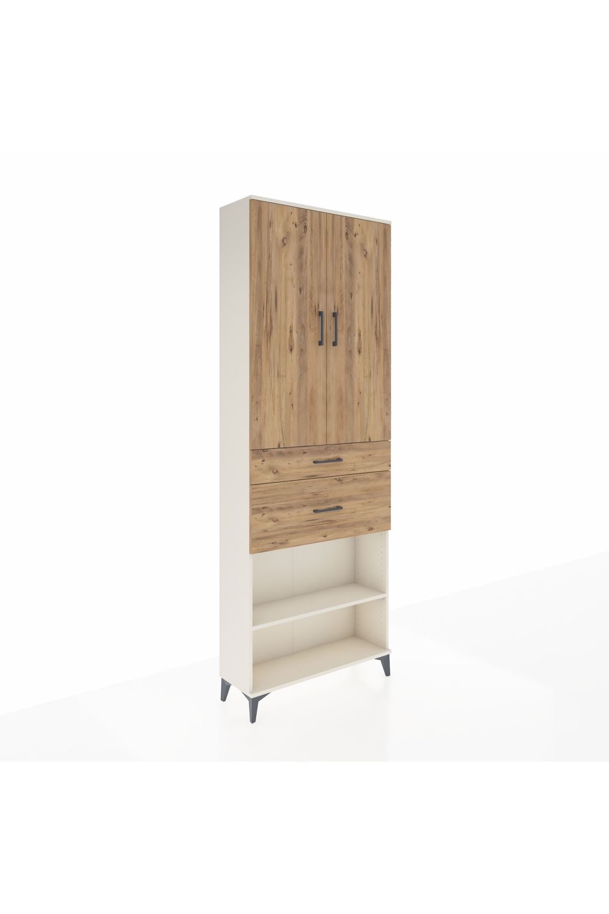 Arges Dolap 4 Raflı 2 Çekmeceli 2 Kapaklı 88x30x243 Aytaşı-Çam