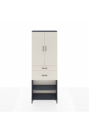 Arges Dolap 4 Raflı 2 Çekmeceli 2 Kapaklı 88x30x243 Antrasit-Aytaşı