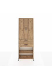 Arges Dolap 4 Raflı 2 Çekmeceli 2 Kapaklı 88x30x243 Çam-Çam