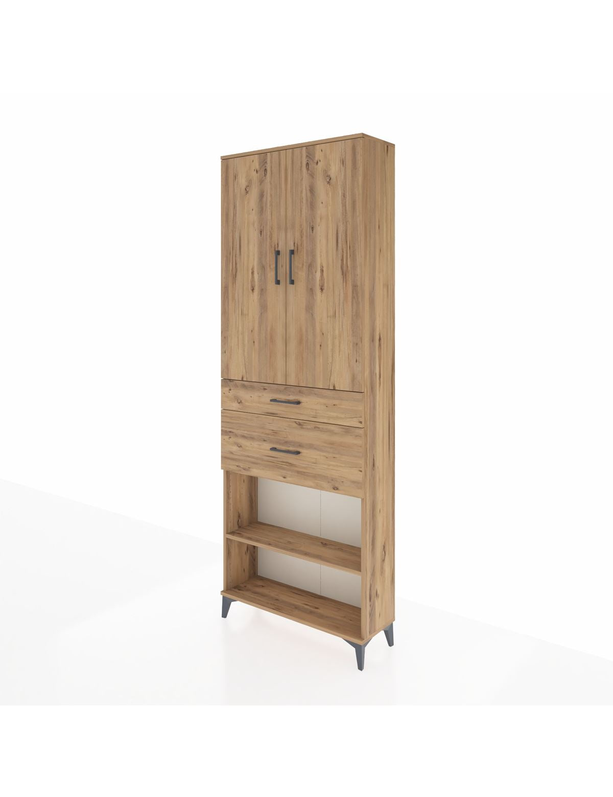 Arges Dolap 4 Raflı 2 Çekmeceli 2 Kapaklı 88x30x243 - S33M075V9A