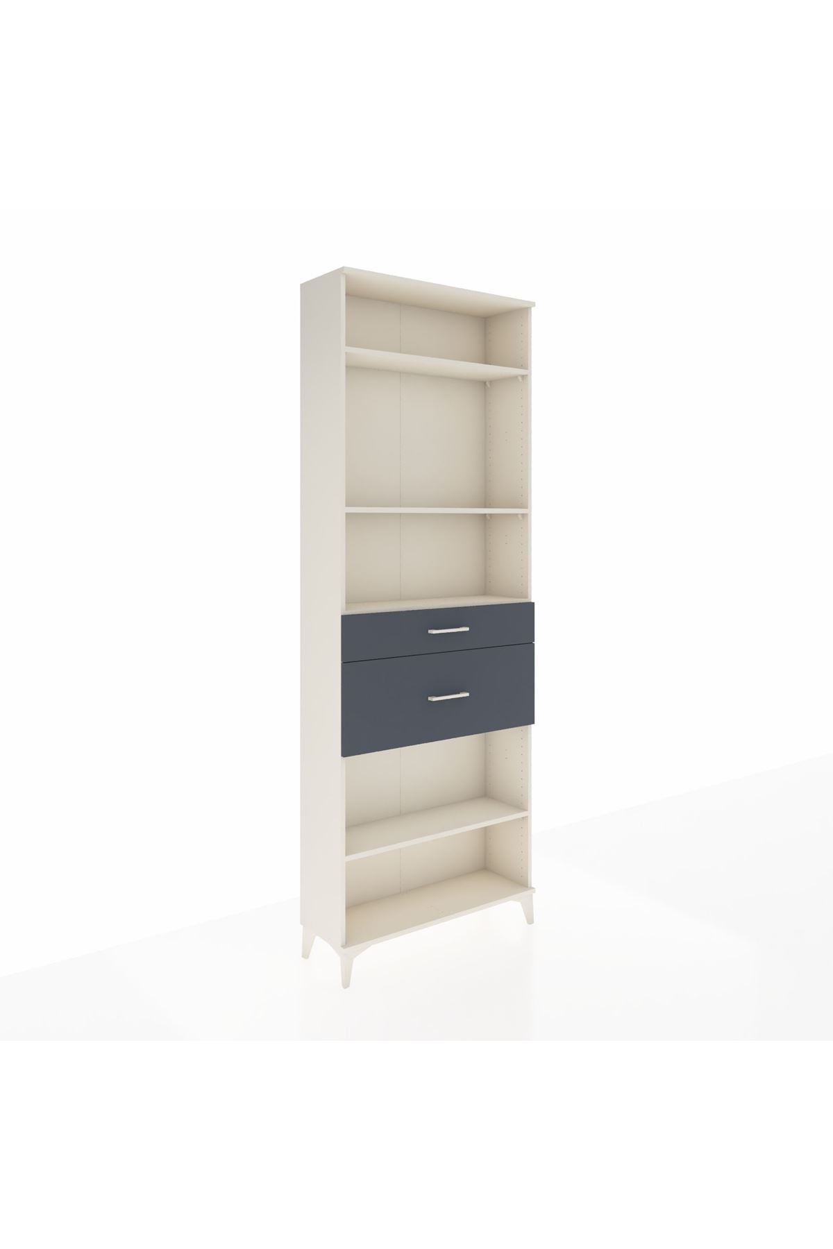 Arges Dolap 4 Raflı 2 Çekmeceli 88x30x243 Aytaşı-Antrasit