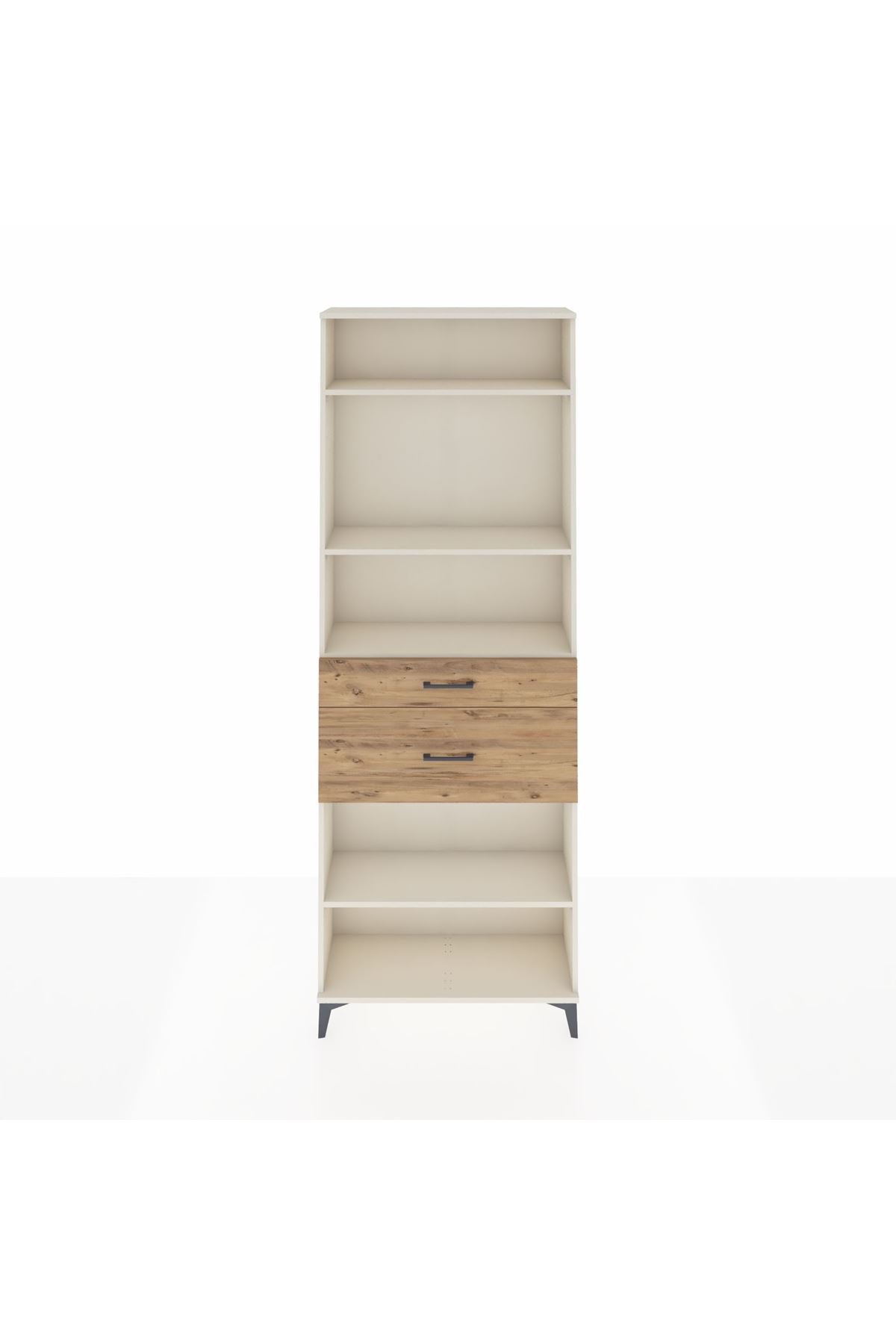 Arges Dolap 4 Raflı 2 Çekmeceli 88x30x243 Aytaşı-Çam