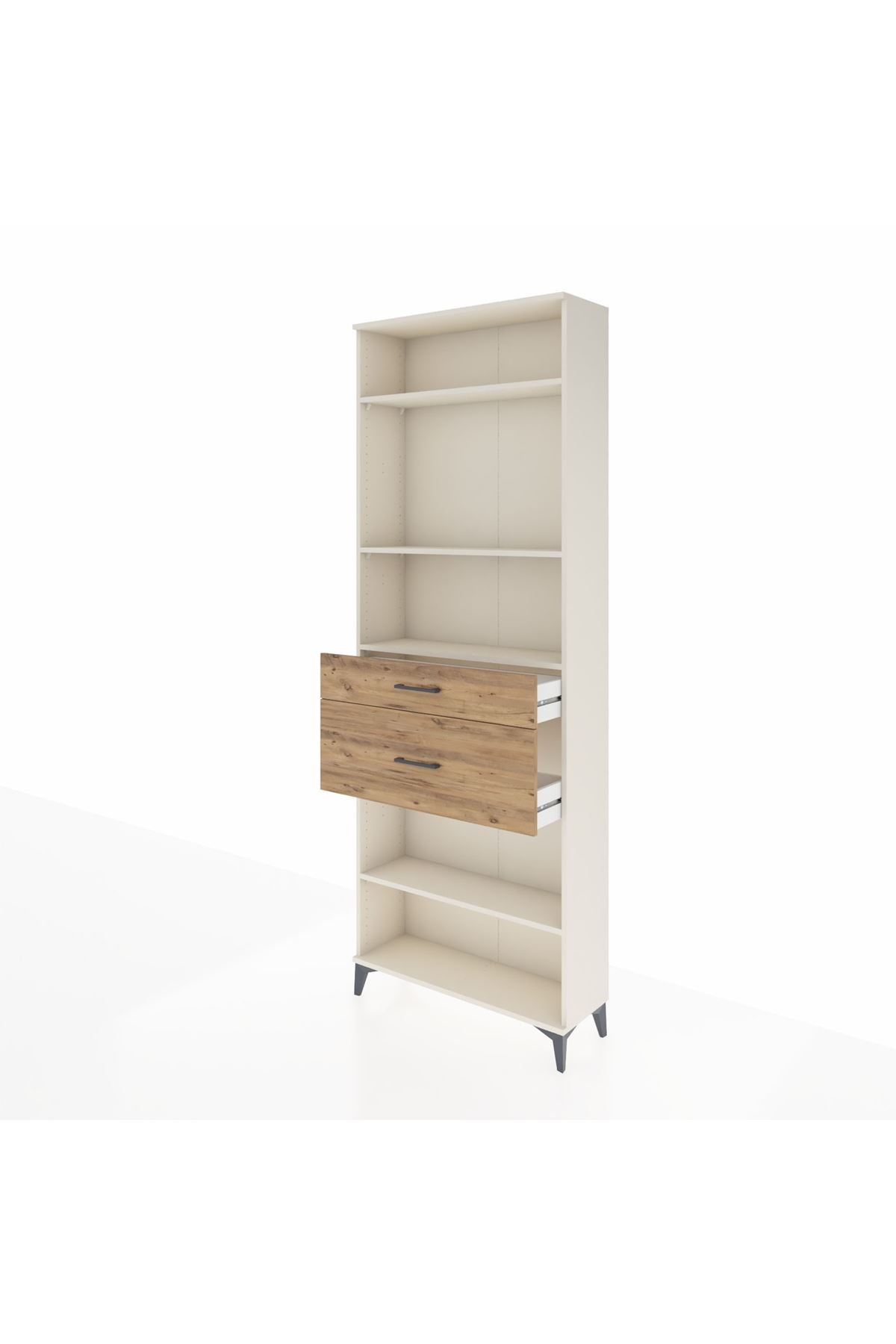 Arges Dolap 4 Raflı 2 Çekmeceli 88x30x243 Aytaşı-Çam