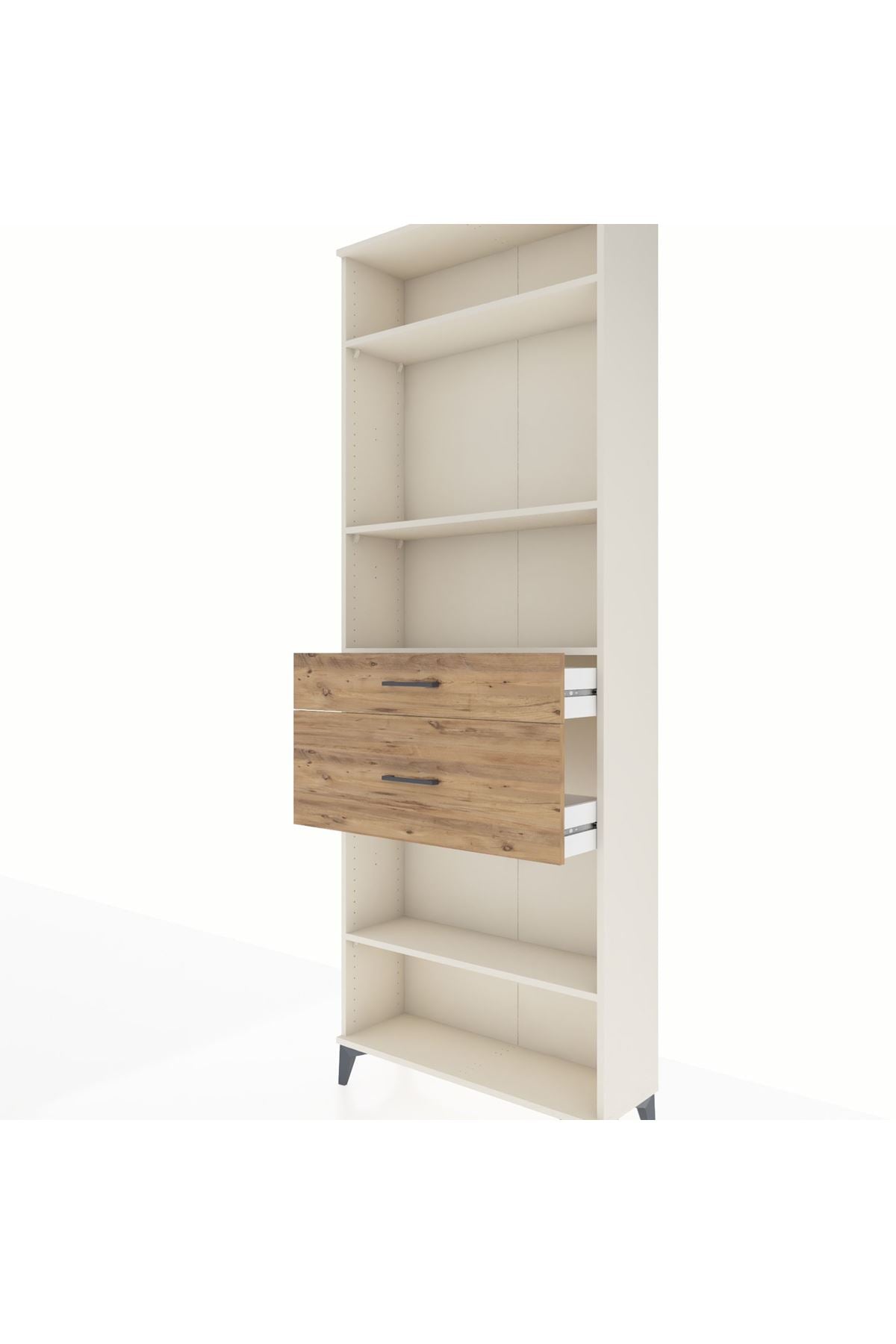 Arges Dolap 4 Raflı 2 Çekmeceli 88x30x243 Aytaşı-Çam