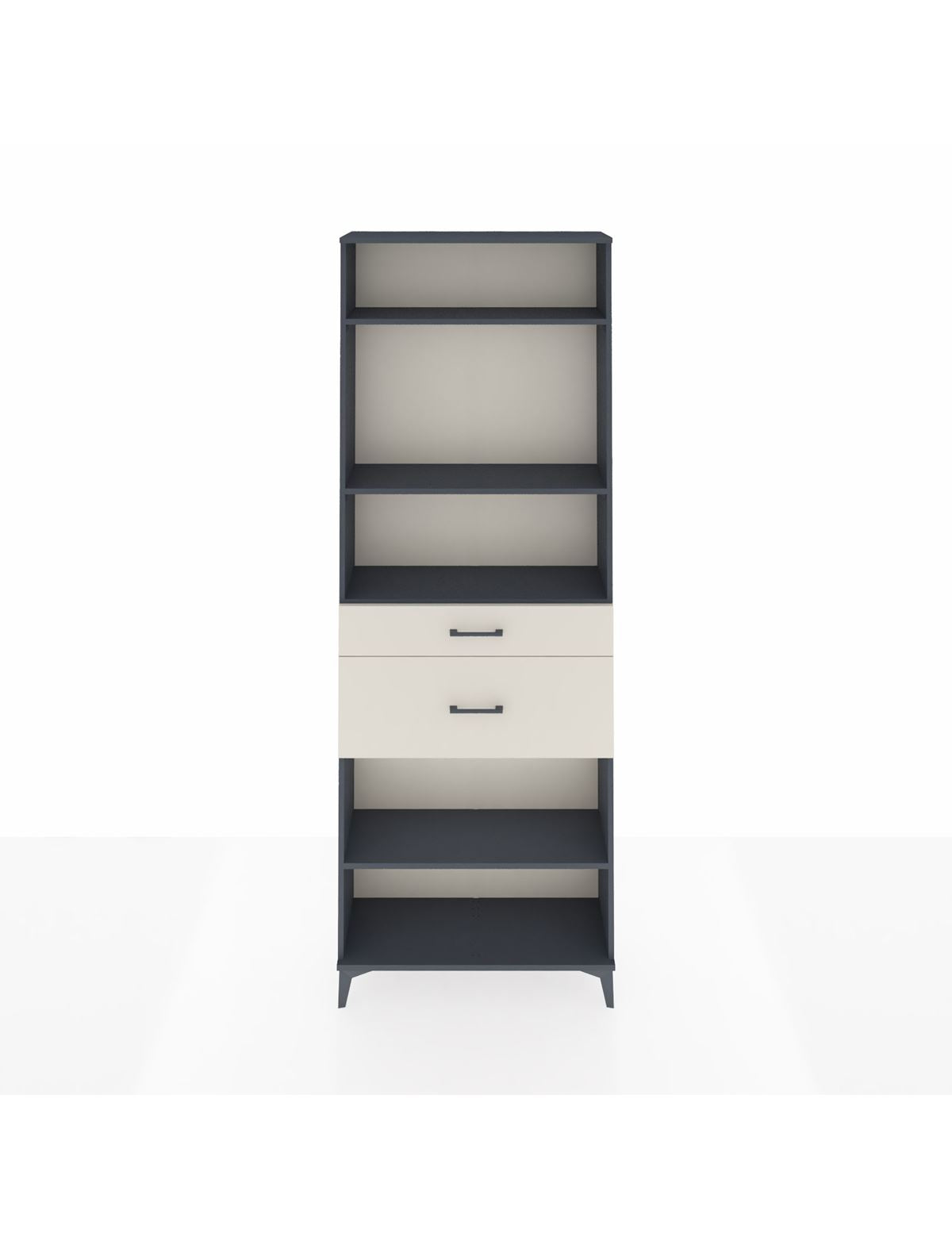 Arges Dolap 4 Raflı 2 Çekmeceli 88x30x243 Antrasit-Aytaşı