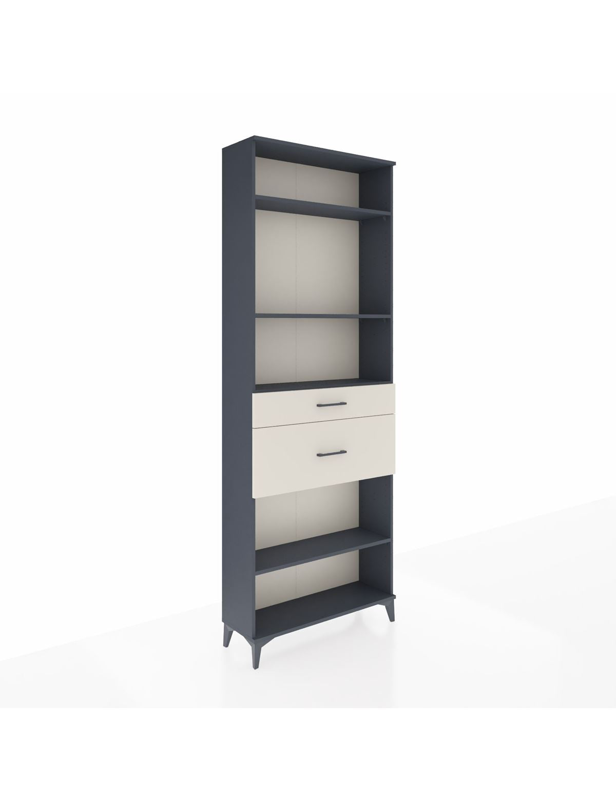 Arges Dolap 4 Raflı 2 Çekmeceli 88x30x243 Antrasit-Aytaşı