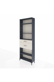 Arges Dolap 4 Raflı 2 Çekmeceli 88x30x243 Antrasit-Aytaşı