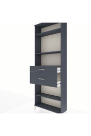 Arges Dolap 4 Raflı 2 Çekmeceli 88x30x243 Antrasit-Antrasit