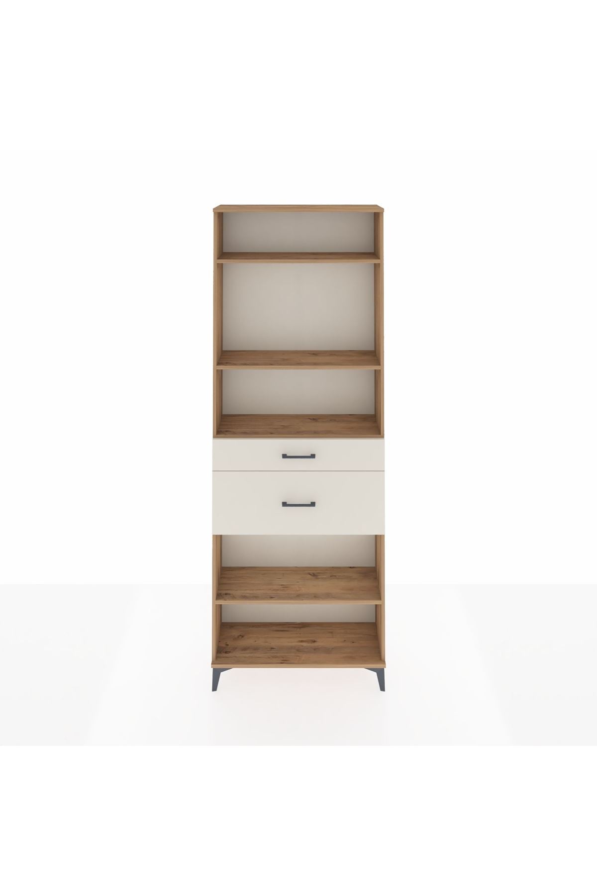 Arges Dolap 4 Raflı 2 Çekmeceli 88x30x243 Çam-Aytaşı