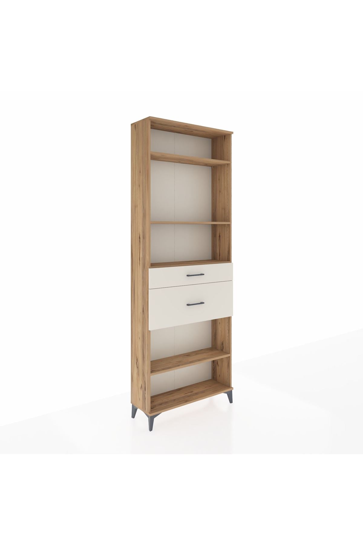 Arges Dolap 4 Raflı 2 Çekmeceli 88x30x243 Çam-Aytaşı