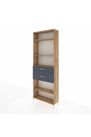 Arges Dolap 4 Raflı 2 Çekmeceli 88x30x243 Çam-Antrasit