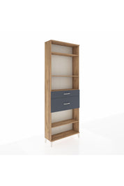 Arges Dolap 4 Raflı 2 Çekmeceli 88x30x243 Çam-Antrasit