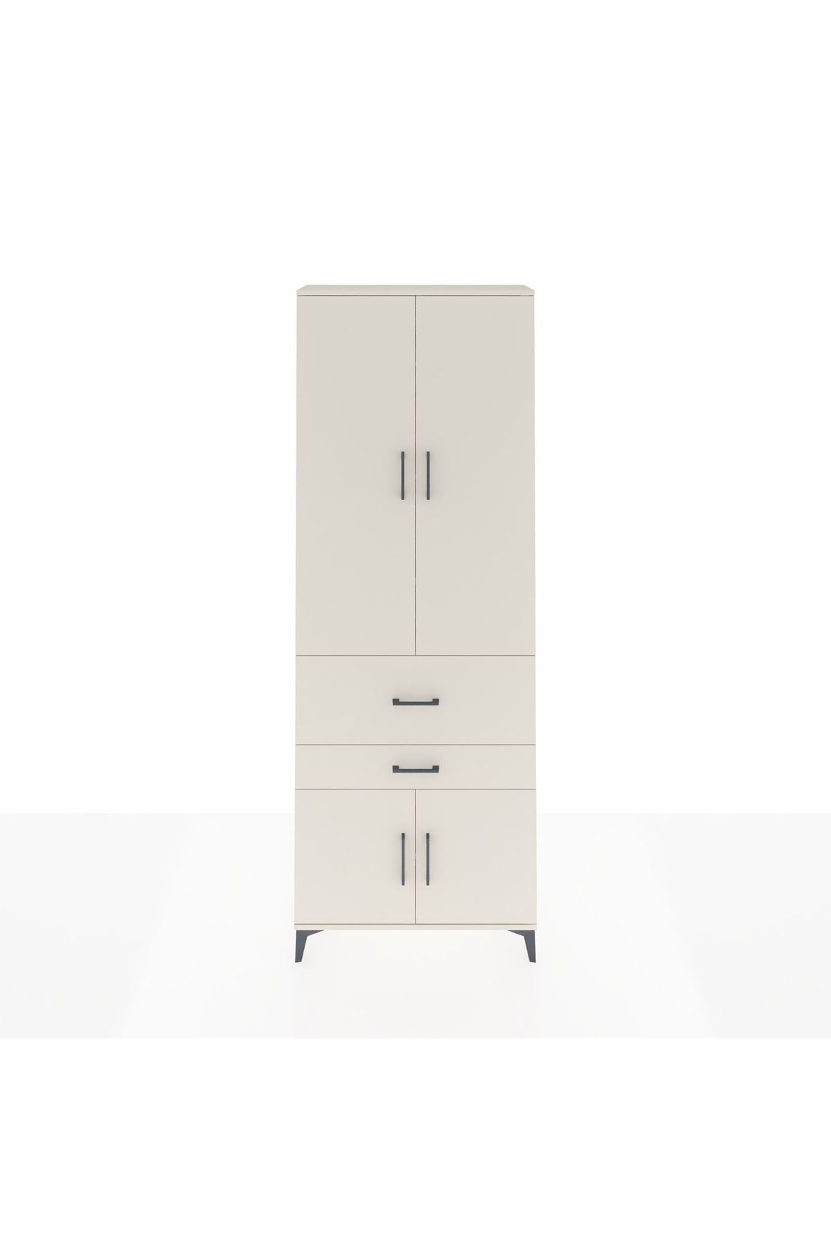 Arges Dolap 5 Raflı 2 Çekmeceli 4 Kapaklı 88x30x243 Aytaşı-Aytaşı