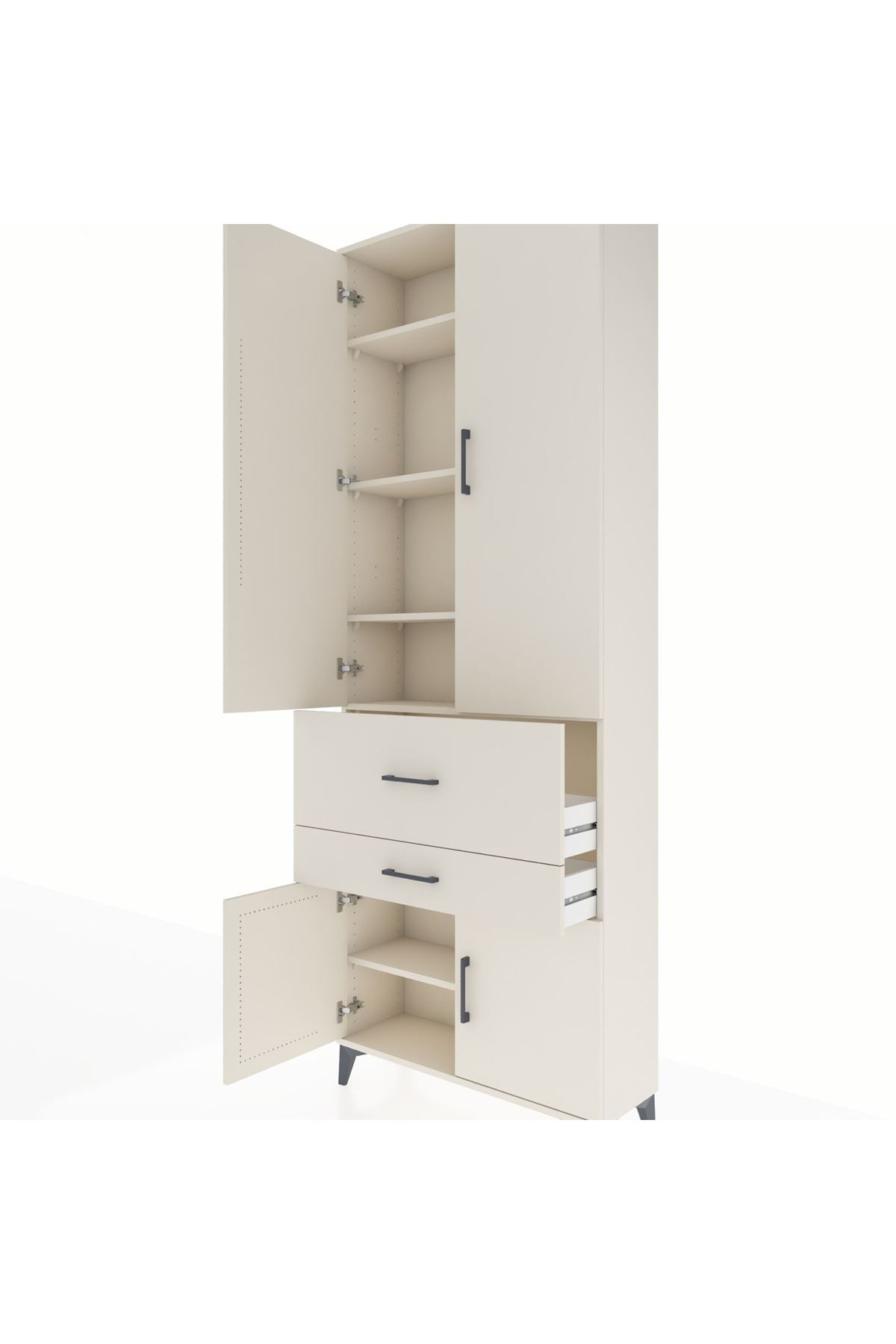 Arges Dolap 5 Raflı 2 Çekmeceli 4 Kapaklı 88x30x243 Aytaşı-Aytaşı