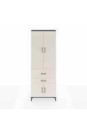 Arges Dolap 5 Raflı 2 Çekmeceli 4 Kapaklı 88x30x243 Antrasit-Aytaşı