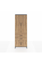 Arges Dolap 5 Raflı 2 Çekmeceli 4 Kapaklı 88x30x243