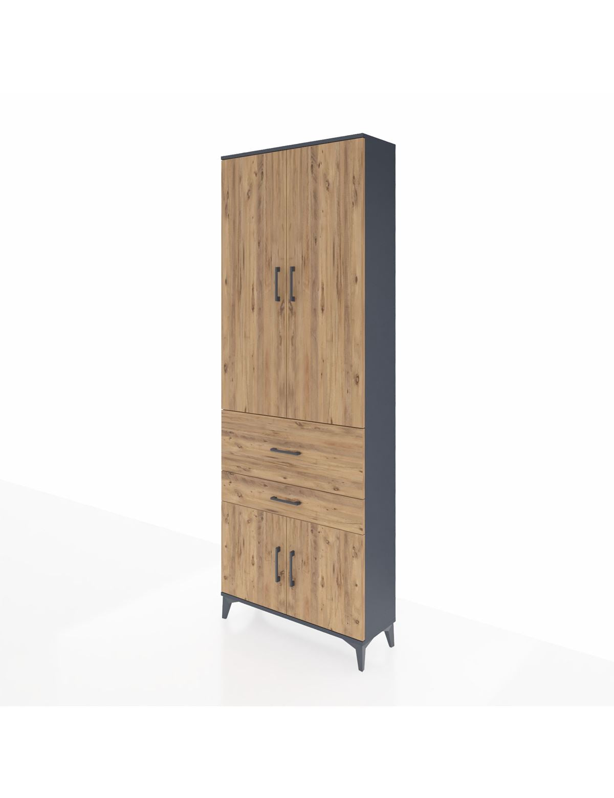 Arges Dolap 5 Raflı 2 Çekmeceli 4 Kapaklı 88x30x243 - S33M077V6A