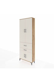 Arges Dolap 5 Raflı 2 Çekmeceli 4 Kapaklı 88x30x243 Çam-Aytaşı