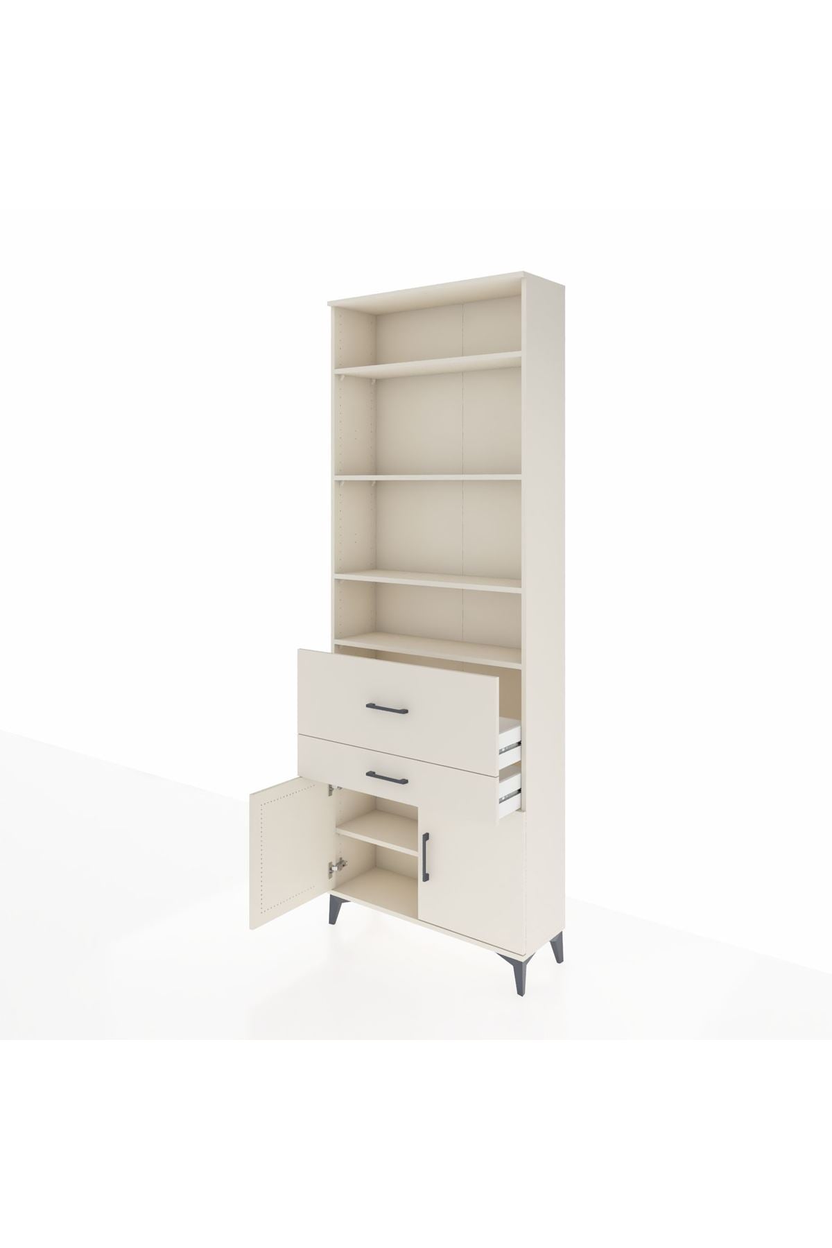 Arges Dolap 5 Raflı 2 Çekmeceli 2 Kapaklı 88x30x243 Aytaşı-Aytaşı