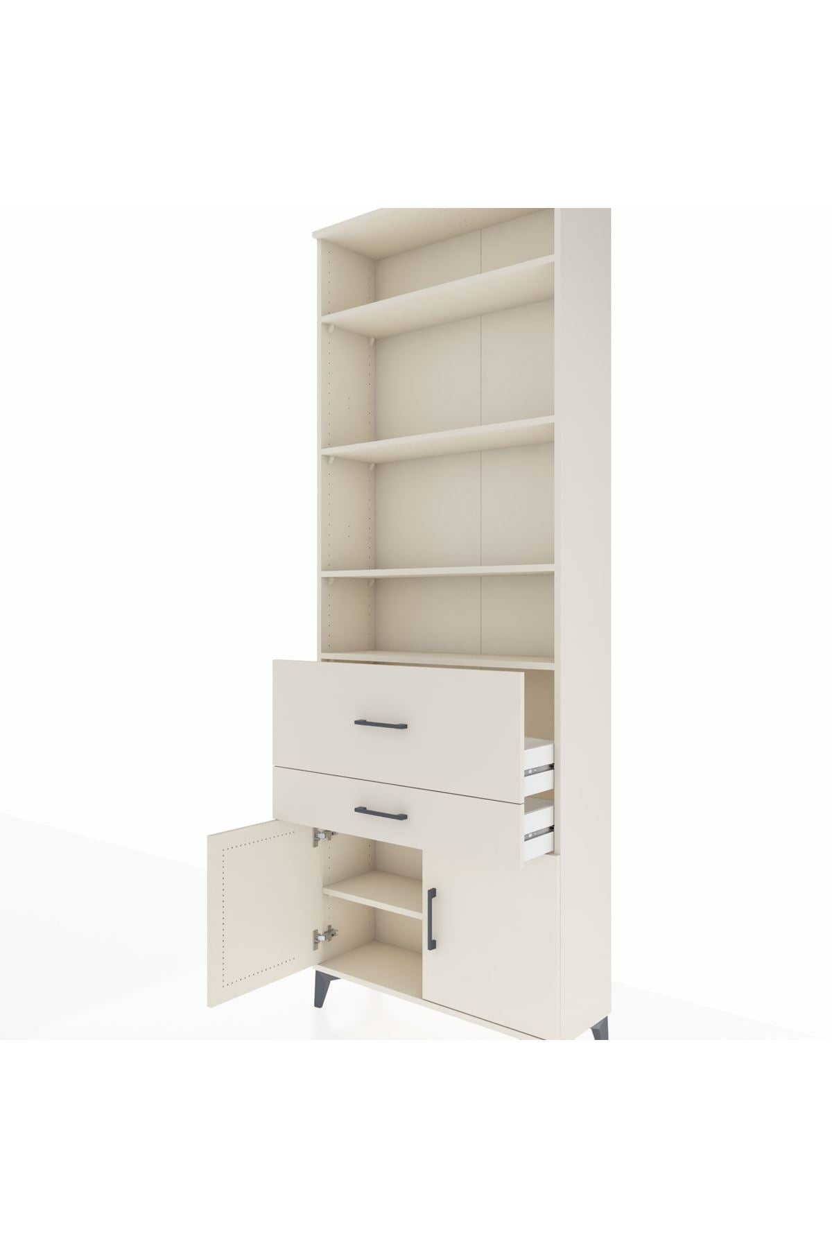 Arges Dolap 5 Raflı 2 Çekmeceli 2 Kapaklı 88x30x243 Aytaşı-Aytaşı