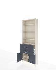 Arges Dolap 5 Raflı 2 Çekmeceli 2 Kapaklı 88x30x243 Aytaşı-Antrasit