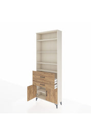 Arges Dolap 5 Raflı 2 Çekmeceli 2 Kapaklı 88x30x243 Aytaşı-Çam