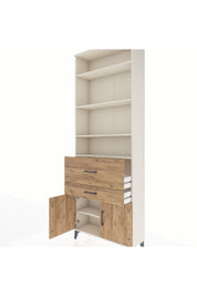 Arges Dolap 5 Raflı 2 Çekmeceli 2 Kapaklı 88x30x243 Aytaşı-Çam