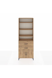 Arges Dolap 5 Raflı 2 Çekmeceli 2 Kapaklı 88x30x243 Çam-Çam