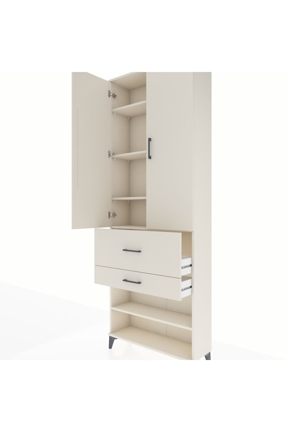 Arges Dolap 5 Raflı 2 Çekmeceli 2 Kapaklı 88x30x243 Aytaşı-Aytaşı