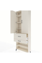 Arges Dolap 5 Raflı 2 Çekmeceli 2 Kapaklı 88x30x243 Aytaşı-Aytaşı