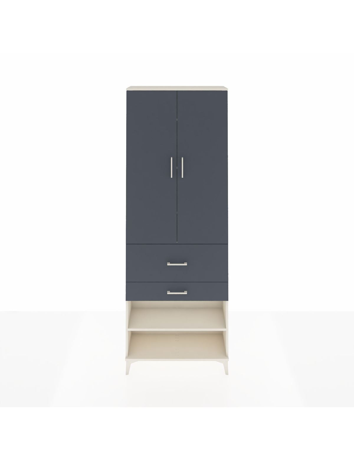 Arges Dolap 5 Raflı 2 Çekmeceli 2 Kapaklı 88x30x243 Aytaşı-Antrasit