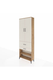 Arges Dolap 5 Raflı 2 Çekmeceli 2 Kapaklı 88x30x243 Çam-Aytaşı