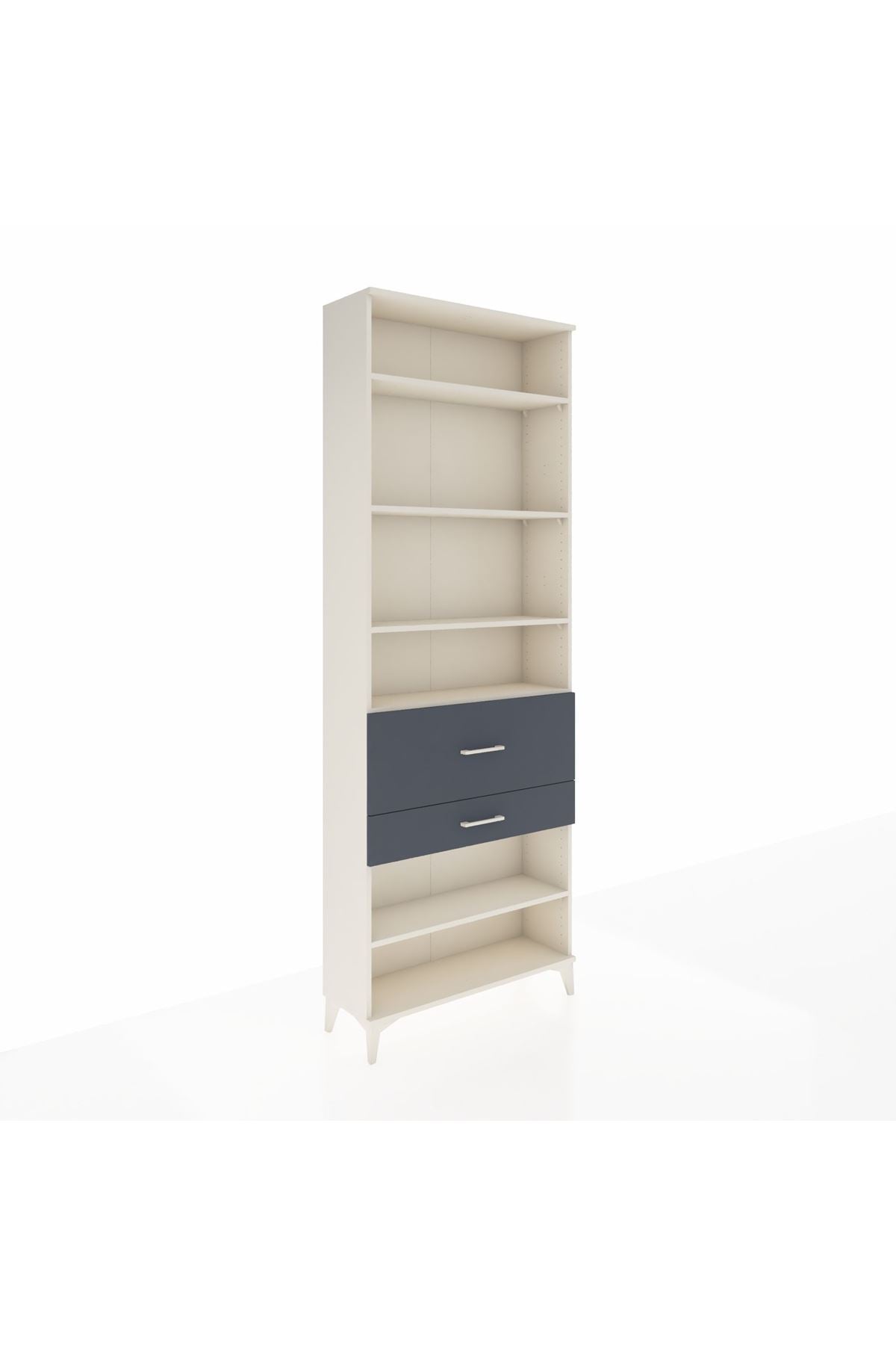 Arges Dolap 5 Raflı 2 Çekmeceli 88x30x243 Aytaşı-Antrasit