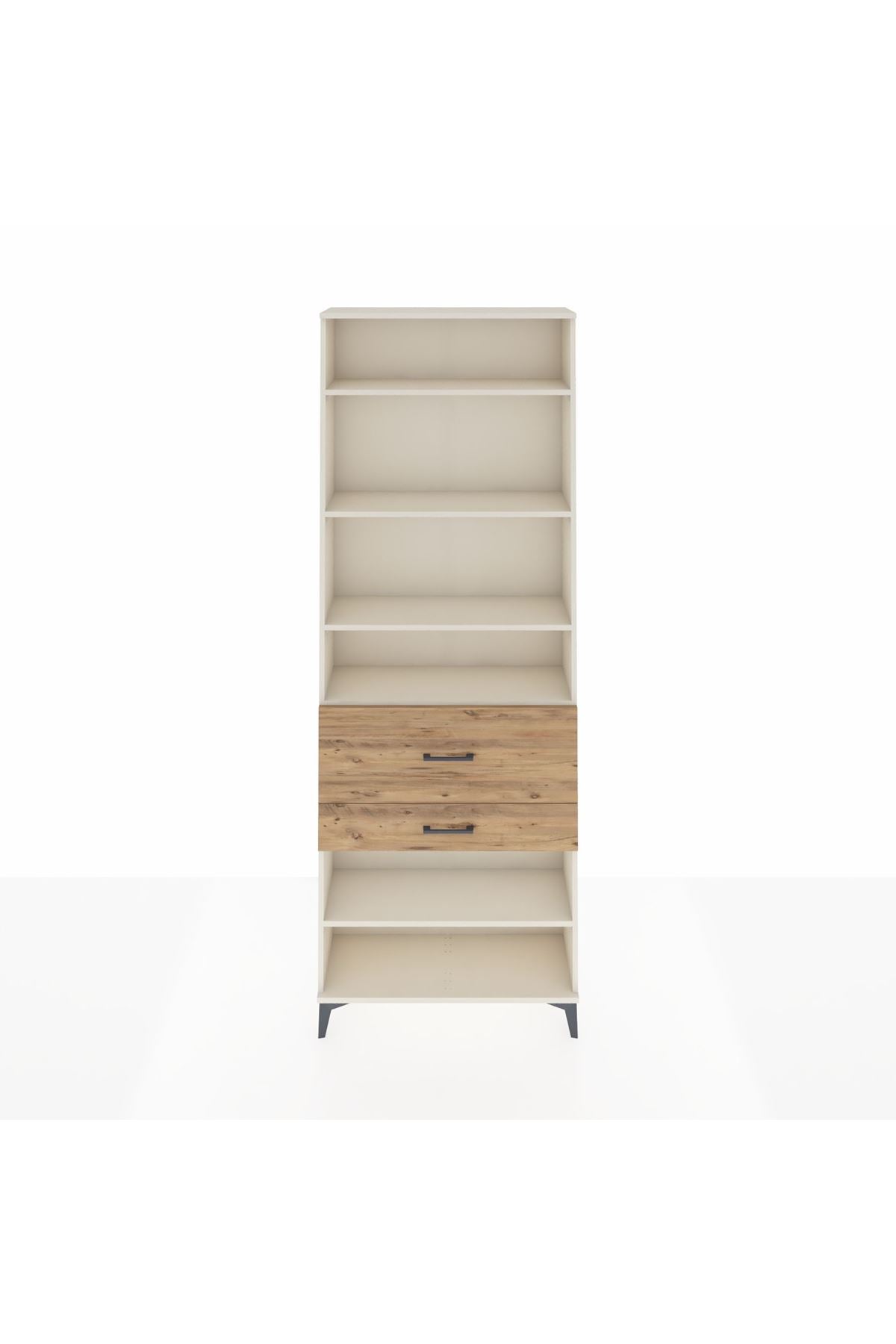 Arges Dolap 5 Raflı 2 Çekmeceli 88x30x243 Aytaşı-Çam