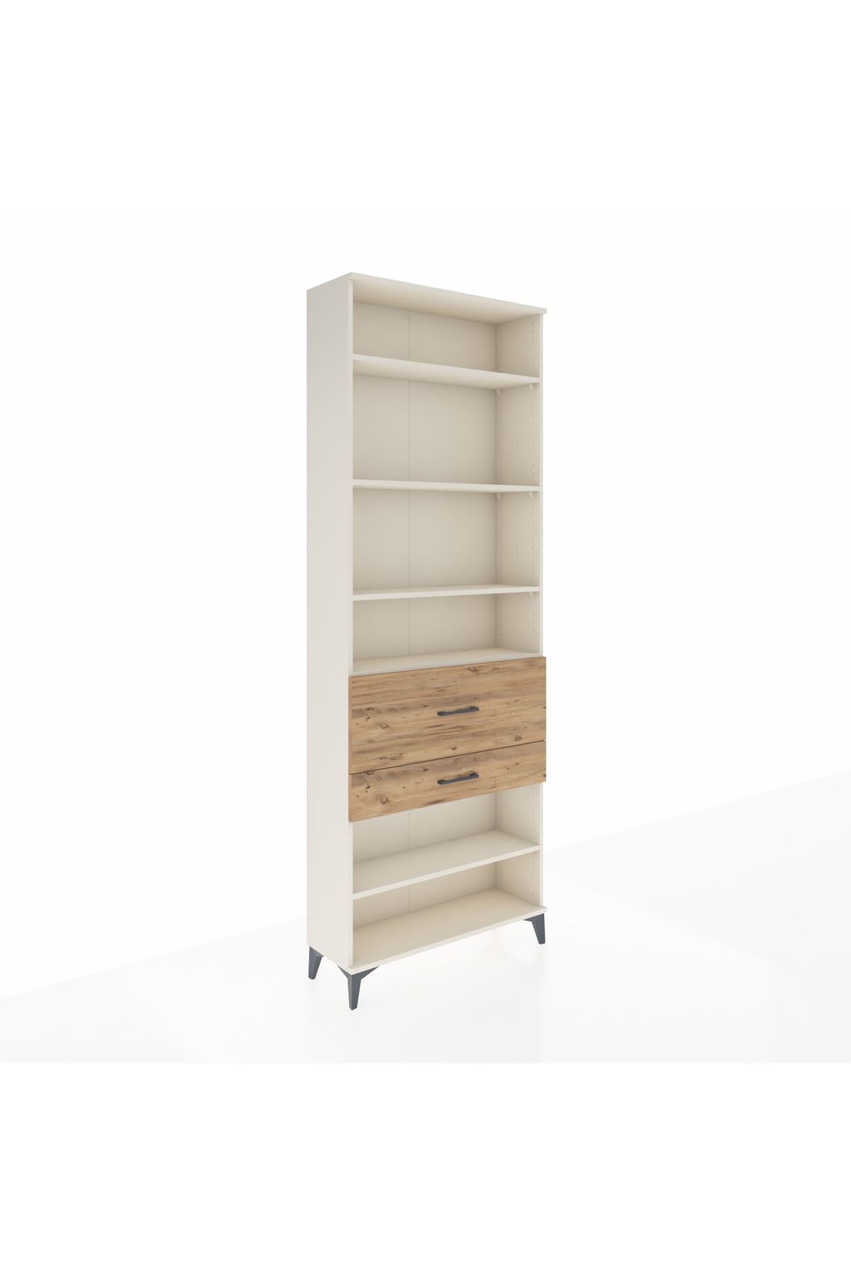 Arges Dolap 5 Raflı 2 Çekmeceli 88x30x243 Aytaşı-Çam