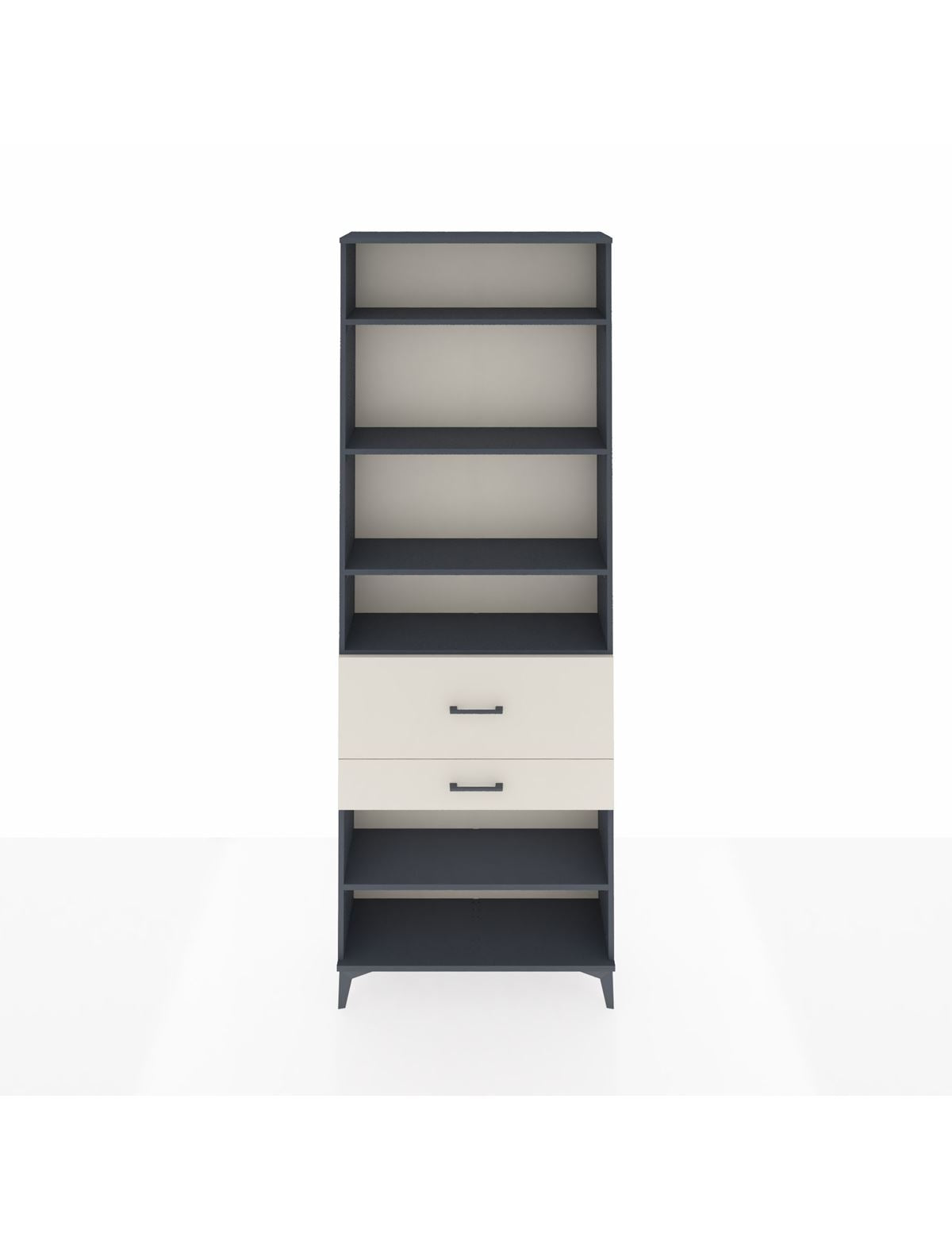 Arges Dolap 5 Raflı 2 Çekmeceli 88x30x243 Antrasit-Aytaşı