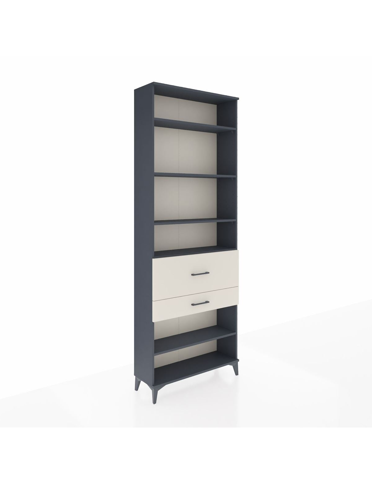 Arges Dolap 5 Raflı 2 Çekmeceli 88x30x243 Antrasit-Aytaşı