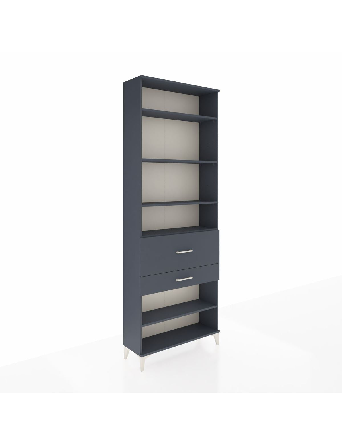 Arges Dolap 5 Raflı 2 Çekmeceli 88x30x243 Antrasit-Antrasit