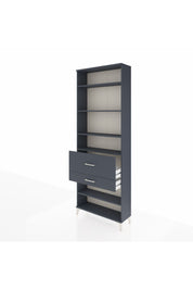 Arges Dolap 5 Raflı 2 Çekmeceli 88x30x243 Antrasit-Antrasit