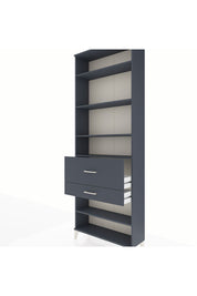 Arges Dolap 5 Raflı 2 Çekmeceli 88x30x243 Antrasit-Antrasit