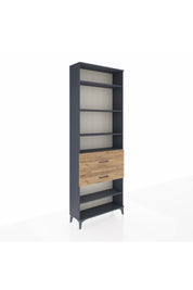 Arges Dolap 5 Raflı 2 Çekmeceli 88x30x243 Antrasit-Çam