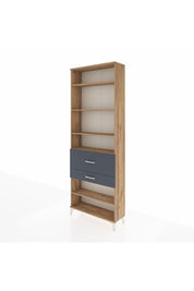 Arges Dolap 5 Raflı 2 Çekmeceli 88x30x243 Çam-Antrasit