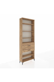 Arges Dolap 5 Raflı 2 Çekmeceli 88x30x243 Çam-Çam