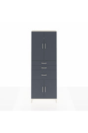 Arges Dolap 4 Raflı 3 Çekmeceli 4 Kapaklı 88x30x243 Aytaşı-Antrasit