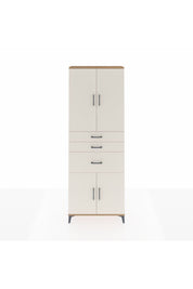 Arges Dolap 4 Raflı 3 Çekmeceli 4 Kapaklı 88x30x243 Çam-Aytaşı
