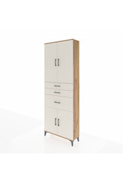 Arges Dolap 4 Raflı 3 Çekmeceli 4 Kapaklı 88x30x243 Çam-Aytaşı