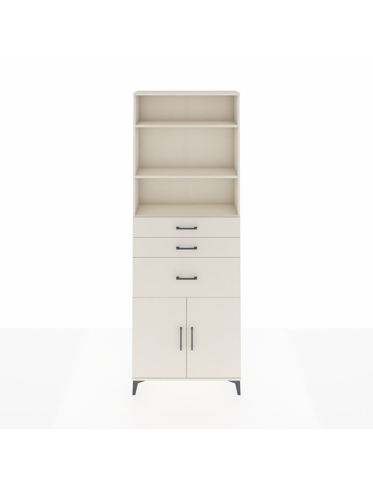 Arges Dolap 4 Raflı 3 Çekmeceli 2 Kapaklı 88x30x243 Aytaşı-Aytaşı